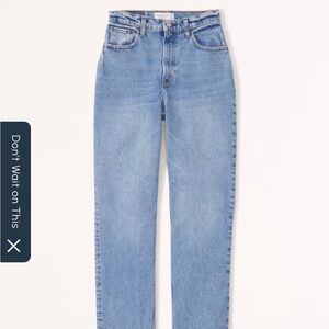 Abercrombie & Fitch Curve Love Ultra High Rise 90s Straight Jean